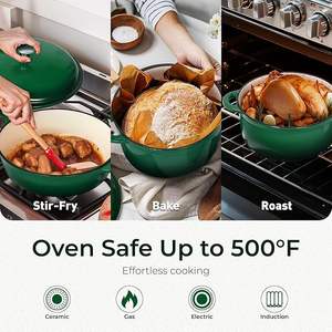 Set di <span class=keywords><strong>Pentole</strong></span> Antiaderenti di Lusso Geling, Alta Qualità, Basso MOQ, Ottima <span class=keywords><strong>Vendita</strong></span>, Utensili da Cucina Verdi - Product Image 5