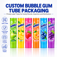 Tube d'emballage pour chewing-gum de qualité alimentaire avec logo personnalisé, 40 ml, en aluminium et plastique laminé, imprimé UV, avec bouchon à vis