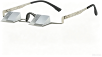Lunettes de sécurité légères en métal argenté avec monture métallique robuste et prisme K9 haute transparence pour l'escalade