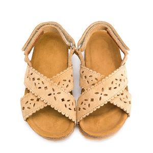 <span class=keywords><strong>Sandales</strong></span> à bout ouvert pour adolescents, chaussures à la mode avec sangle Slingback découpé au Laser en daim pour filles et enfants - Product Image 3