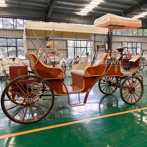 Électrique Classique En Bois Tourisme Mariage Royal Horse Carriage Sur Mesure Coloré 4 Roues 4-6 Personne Tout Neuf - Product Image 3