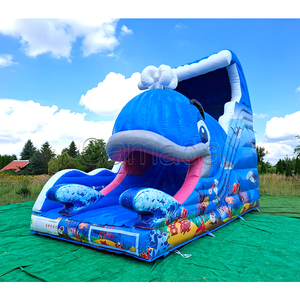 Scivolo Gigante a Tema Balena 3D, Gonfiabile Commerciale da Giardino, Grande Scivolo a Forma di Balena in PVC, Dotato di Ventilatore - Product Image 2