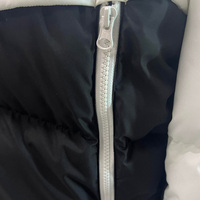 Blouson d'hiver pour homme 2026 en gros, avec col montant et logo personnalisé sur le devant, imperméable, réversible, coupe-vent, décontracté