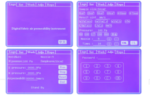 Testeur numérique de perméabilité à l'air des tissus ISO 5636 5636, ASTM D737, DIN 53887, équipement d'essai de perméabilité à l'air - Product Image 4