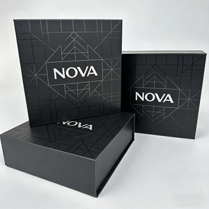 Luxury Custom Logo Black Magnetic Gift <b>Paper</b> Box Recyclable Folding Hard Rigid Packaging Boxes With Magnet Lid - Product Image 2