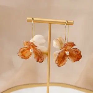 2024 Modeschmuck Ohrringe für Frauen Harz blumen ohrringe im böhmischen Stil Südkoreas neueste Designer-Accessoire-Ohrringe