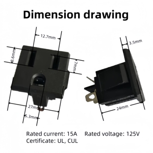 Premium15a 125V NEMA5-15R hỗ trợ tùy chỉnh chất lượng cao Ổ cắm điện cao Ổ cắm điện 3 pin ba lỗ vuông <span class=keywords><strong>ul</strong></span> đựng - Product Image 6
