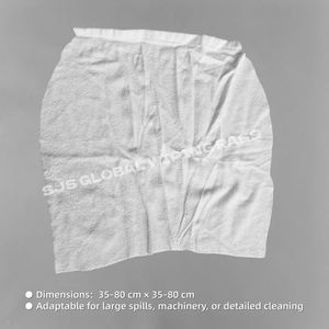Serviettes en coton blanc 100% de 10 kg pour l'industrie de la machine de nettoyage, absorbantes pour l'huile et l'eau, sans logo/impression, chinoises - Product Image 3