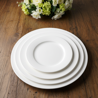 Assiette de service en mélamine blanche, plat de buffet commercial, durable, poli, écologique, compatible lave-vaisselle, vaisselle personnalisée pour les fêtes
