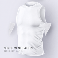 Débardeur de musculation pour homme à séchage rapide, compression, haute élasticité, vêtement de fitness, entraînement de basketball, t-shirt sans manches