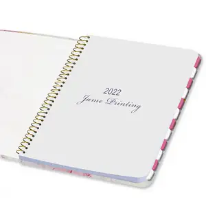 2024 2025 Book Printing Services Spiral Hardcover High Quality Planner Printing A4 A5 Size Notebooks Customizable