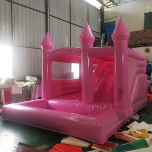 <span class=keywords><strong>Precio</strong></span> al por mayor Fiesta <span class=keywords><strong>Alquiler</strong></span> Color Hot Pink Castillo hinchable con foso <span class=keywords><strong>de</strong></span> bolas y tobogán para la venta - Product Image 3