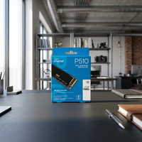 Crucial P510 M.2 NVMe SSD 1TB TLC NAND Nirkabel Eksternal Kompatibel Desktop