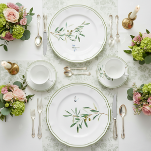 Vajilla de Porcelana al por Mayor, Juego de Vajilla de Grado Comercial para Restaurantes, Hoteles y Servicios de Catering, Pedidos al por Mayor, Platos Verde Oliva - Product Image 3