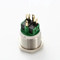 ELEWIND Interrupteur à bouton-poussoir à verrouillage en acier inoxydable 25 mm 1NO1NC (PM251F-11Z/S)