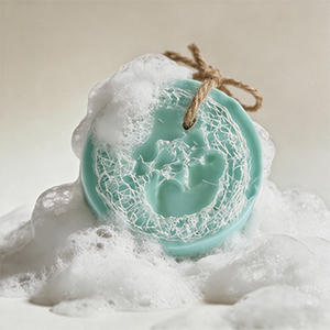 <b>Loofah</b> Soap Bar with Mint Scent Natural Handmade Soap & <b>Loofah</b> for Hand Face and Body Gentle Exfoliation Hydration & Nourishment - Product Image 5