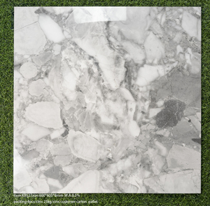 Moderne Carrara White Marble glasierte polierte Porzellan Carre aux Sol 600x600 Marbre Porzellan Keramik Ganzkörper Bodenfliesen Lager - Product Image 4