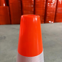 Cône de signalisation routière en PVC durable et réfléchissant, élastique, 12, 18, 28, 36 pouces, blanc, de qualité ingénierie, pour la sécurité et la prévention des collisions