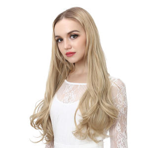 Großhandel Damen perücke 14/16/ZOLL U-förmige Haar verlängerungen mit mehreren Volumen Unsichtbare natürliche Perücke mit langem lockigem Haar - Product Image 2