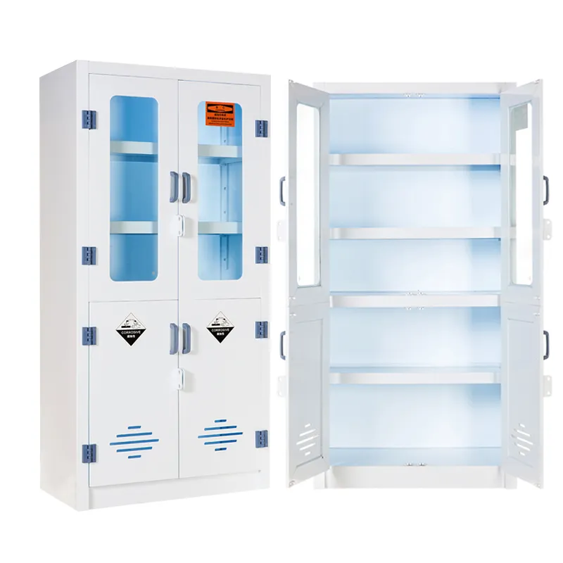 Laboratory Equipment PP Chemical Storage Cabinet Reagent Medicine Acid Storage Cabinet With Shelves