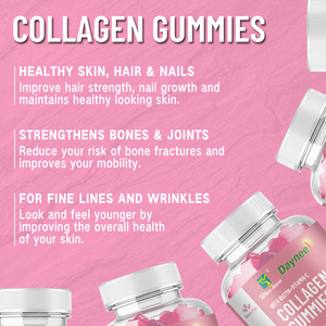OEM ODM Collagen Peptides <b>Gummies</b> Vitamin C E Biotin Zinc Support Skin Bright Hair Nail Bone Health Vegetarian Collagen <b>Gummies</b> - Product Image 5