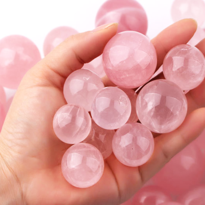 Star Light Rose Quartz Crystal Sphere