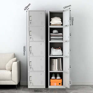 Armario Metálico Certificado y Probado, Mueble <span class=keywords><strong>de</strong></span> Guardarropa Individual <span class=keywords><strong>de</strong></span> Acero para Dormitorio - Product Image 1