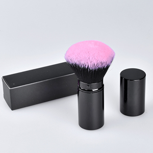 Pennello per Fondotinta in Polvere Retrattile Daily Queen & <span class=keywords><strong>Laura</strong></span> Geller, Colore Nero con Setole Rosa, Portatile e Facile da Trasportare - Product Image 4