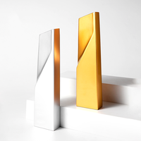 Trophée personnalisé en résine écologique avec colonne torsadée, graphiques imprimés UV, pour cadeaux de salon professionnel, médailles et plaques