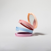 Coloré 4 couches Poudre Compact Boîte Maquillage Blush Conteneur Mini Compact Poudre cas Avec Miroir