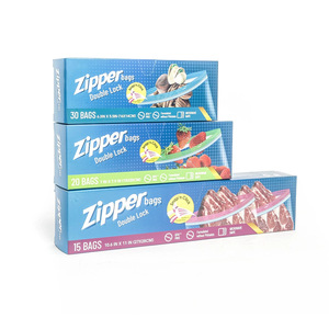 Zipper Bags Double <b>Lock</b> 16x14cm S Size 30pcs Food Storage For Refrigerator Freezer <b>Safe</b> Microwave Use - Product Image 4