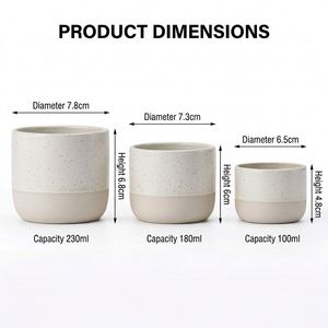 Wholesale Custom Logo Handless Stoneware Ceramic Coffee Mug Stackable Espresso Retro Coarse Kiln Glazed <b>Cups</b> for Home Office - Product Image 3