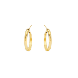 Pendientes Ovalados de Acero Inoxidable, Chapados en Oro, Unisex, Modernos, Geométricos, Joyería de Moda - Product Image 2