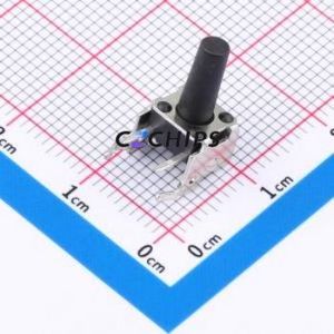GT-TC101B-H120-L1 Tactile Switch Through hole,6x7.5mm Switch Single Pole Single Throw Round Button 2.5N Right Angle Insert - Product Image 1