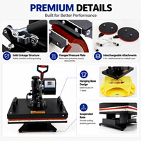 Presse à Chaud Plate 5-en-1 de Haute Qualité 38*38cm pour Sublimation et Transfert Thermique sur T-shirts, Tasses, Casquettes et Assiettes