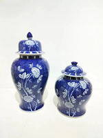 Jingdezhen pots de table en porcelaine bleue et blanche vase de table en céramique antique décoratif pour la maison