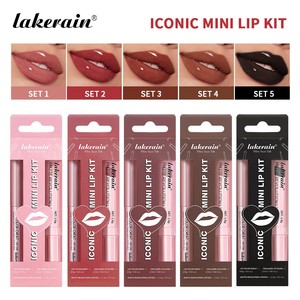 Kit de soin des lèvres Lakerain Iconic Mini 3 en 1 : Crayon à lèvres, Rouge à lèvres mat révolutionnaire, <span class=keywords><strong>Gloss</strong></span> à lèvres au collagène. Kits pour les lèvres, Marque privée, Personnalisable. - Product Image 3