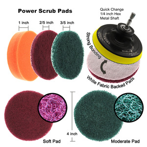 19 brosses de nettoyage en <span class=keywords><strong>plastique</strong></span> avec manche en acier, options multi-tailles <span class=keywords><strong>pour</strong></span> usage automobile, écologiques - Product Image 4