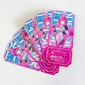 Chất lượng cao 300gsm Chất liệu giấy đôi bên in ấn Holographic kính vỡ kết thúc thẻ chết cắt hình dạng Quà Tặng vé thẻ - Product Image 2