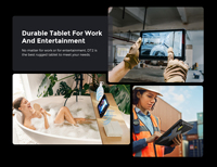 Tableta Industrial Resistente Fossibot Octa Core MTK DT2 Android, Carga Rápida de 66W, 12GB+256GB, 22000mAh, PC Personal Resistente