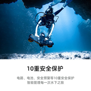 เครื่องขับเคลื่อนใต้น้ำ SUBLUE Navbow แบบมือถือ อุปกรณ์ไฟฟ้าระดับมืออาชีพสำหรับการว่ายน้ำ ดำน้ำ พร้อมตัวช่วยเพิ่มแรงขับสำหรับการดำน้ำแบบยิง - Product Image 3