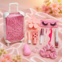 Mini-valise de voyage mignonne en ABS rigide, style cils, épaisseur 3 mm, rose, bleu, blanc, noir, rouge, orange, pour cadeaux de réception et mariages