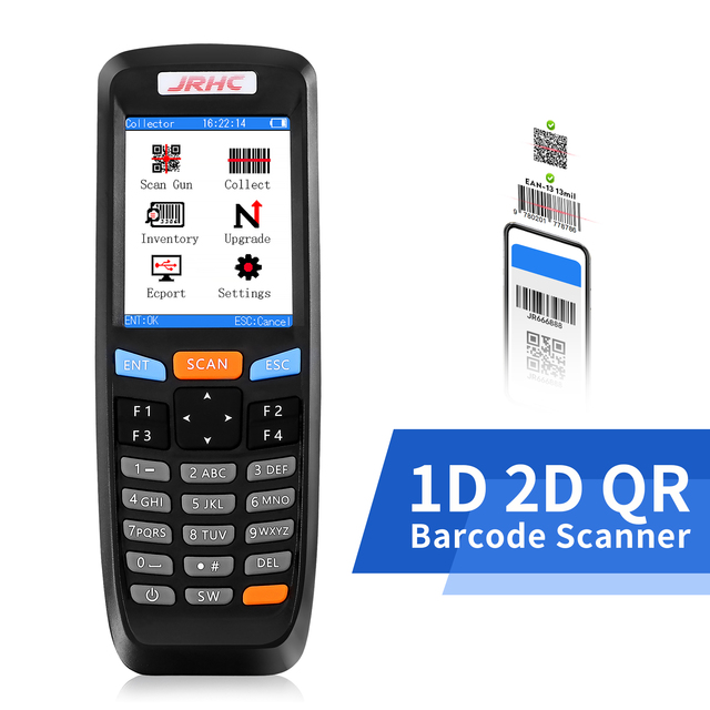 JR RF6000 2D QR Warehouse Inventory Management Scanner Wireless Barcode Scanner Data Collector