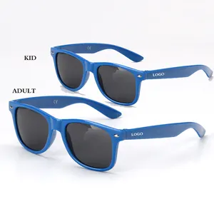 Promotional Made in China UV400 Protection Glasses promotion matte black Blue wholesale custom good price male sunglasses