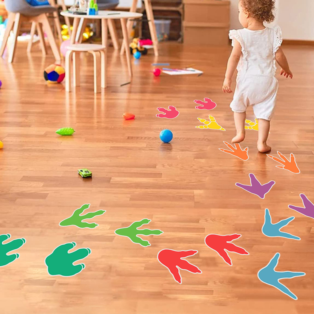 TOYANDONA Autocollants Sol Marelle Fruits - Amusants Pour Enfants, Crèche & Salle De Jeu