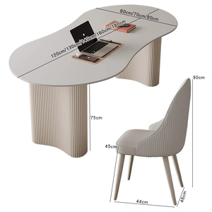 Cream Style Slate <strong>Computer</strong> Table <strong>Simple</strong> Bedroom <strong>Study</strong> Arc Conference Table - Product Image 6