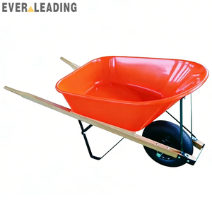 <span class=keywords><strong>Brouette</strong></span> robuste de 6 pieds cubes avec poignée <span class=keywords><strong>en</strong></span> <span class=keywords><strong>bois</strong></span>, plateau <span class=keywords><strong>en</strong></span> plastique et roue pneumatique 4.00-8 pour jardin et construction - Product Image 2