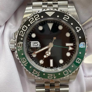 Montre mécanique de luxe pour homme avec mouvement 3285, réserve de marche de 72 heures, lunette noire et grise, étanche, montre de mode masculine. - Product Image 1