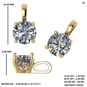 จี้โรสโกลด์ประดับเพชรเลี้ยงในห้องปฏิบัติการ สวยงามโดดเด่น เหมาะสำหรับงานปาร์ตี้ งานเลี้ยงสังสรรค์ งานทั่วไป หรืองานที่เป็นทางการ - Product Image 5