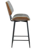Chaise de comptoir moderne rembourrée en velours, dossier solide, pieds en métal, style minimaliste, pour salon, loisirs, mobilier de maison